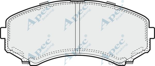 APEC BRAKING Комплект тормозных колодок, дисковый тормоз PAD1244